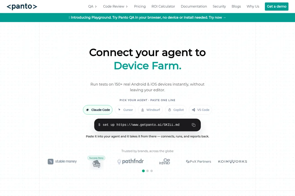 Aperçu de la landing page