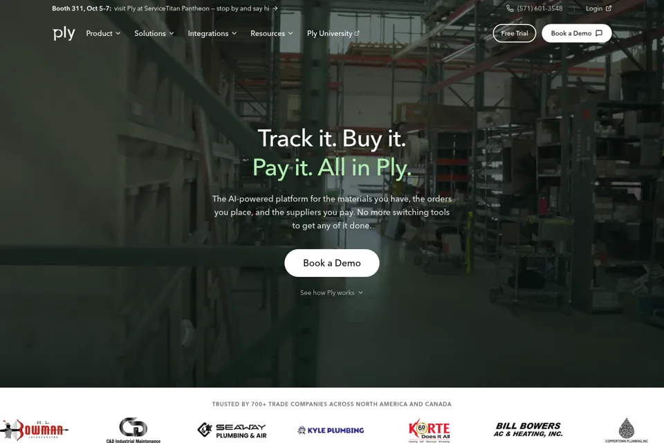 Aperçu de la landing page