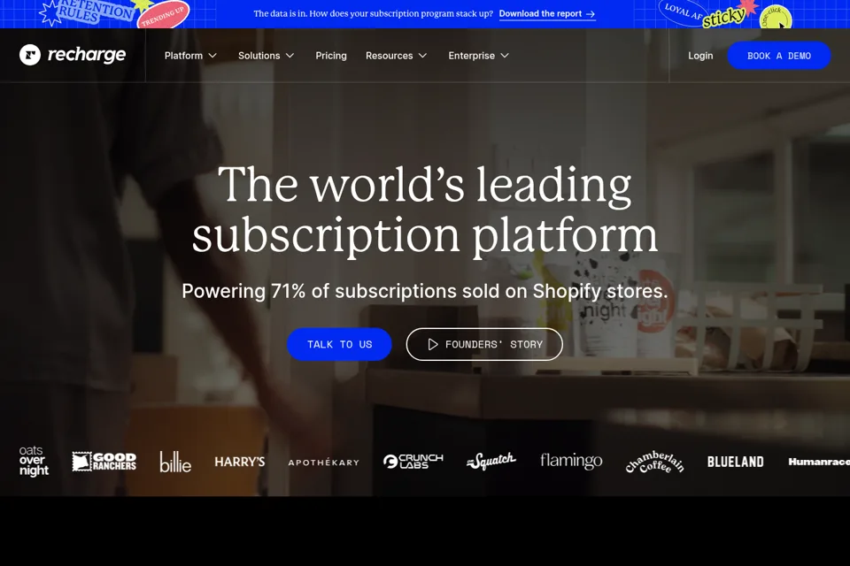 Aperçu de la landing page