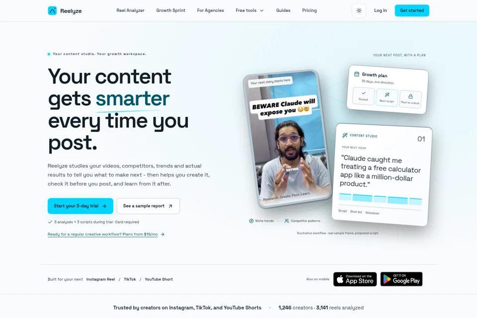 Aperçu de la landing page