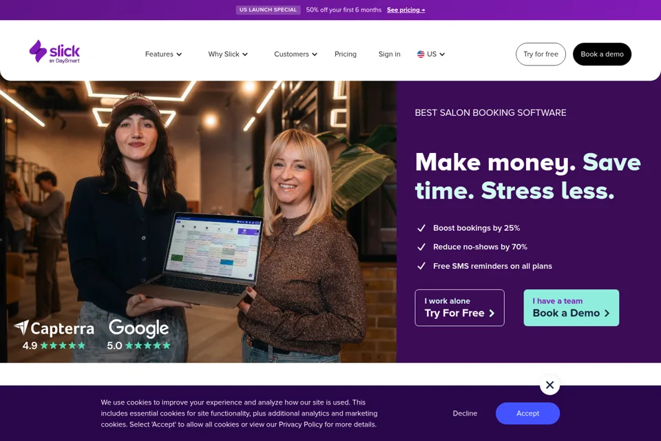 Aperçu de la landing page
