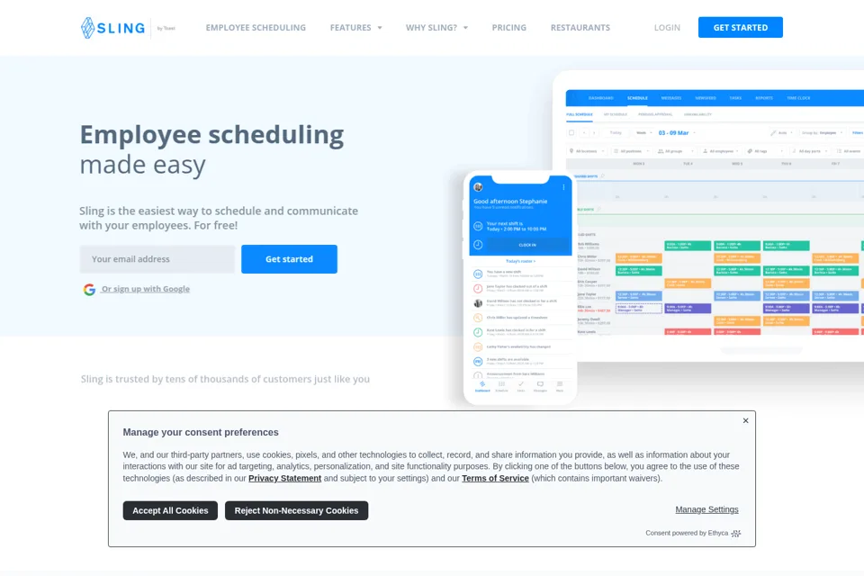 Landing page preview