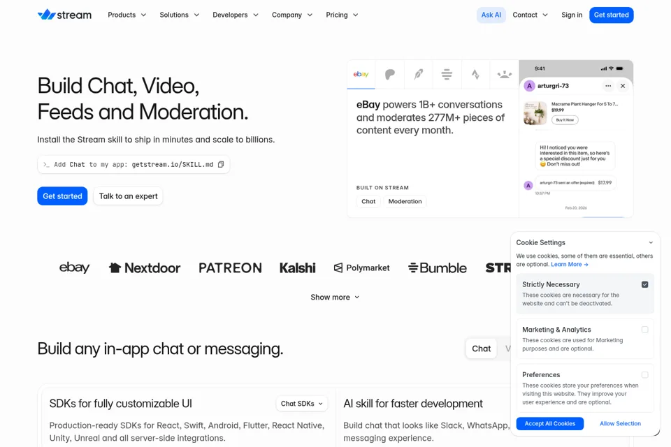 Landing page preview
