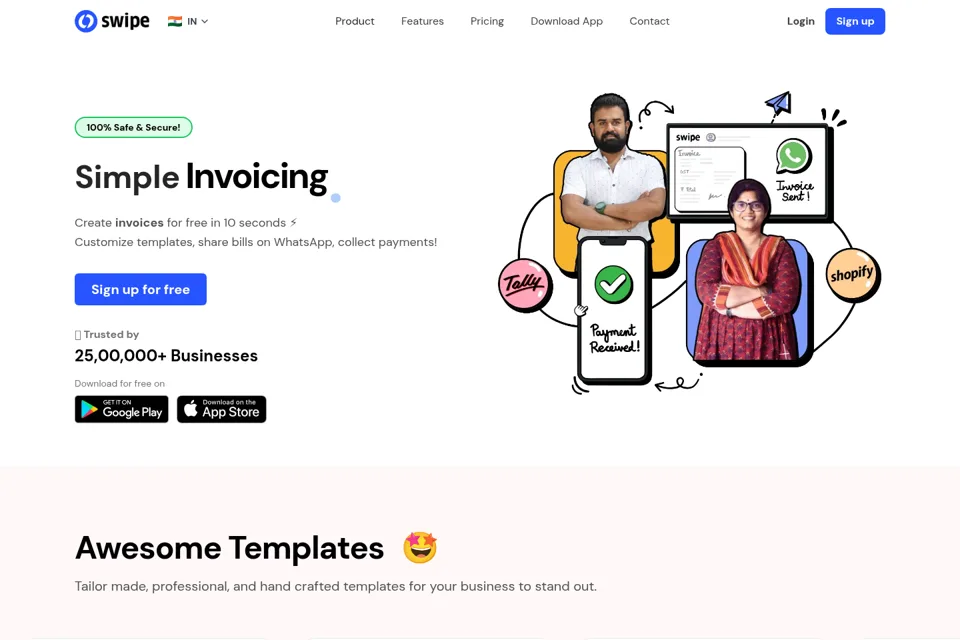 Landing page preview