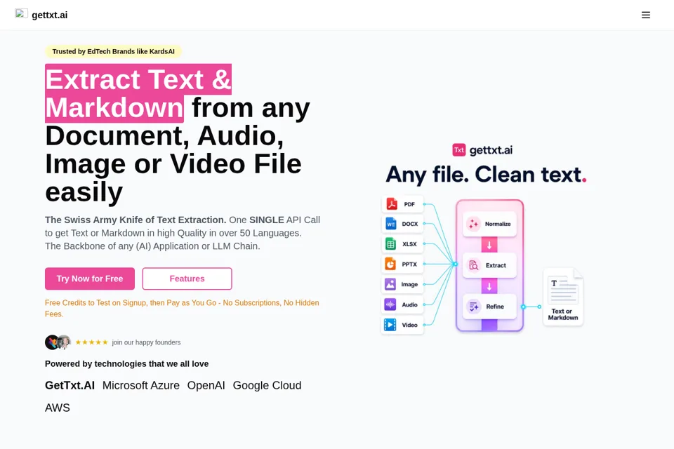 Aperçu de la landing page