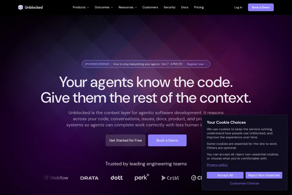 Aperçu de la landing page
