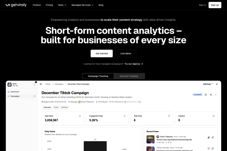 Landing page preview