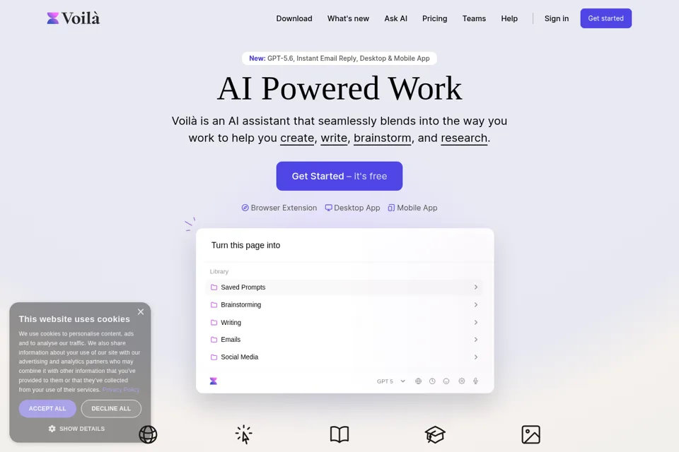 Landing page preview