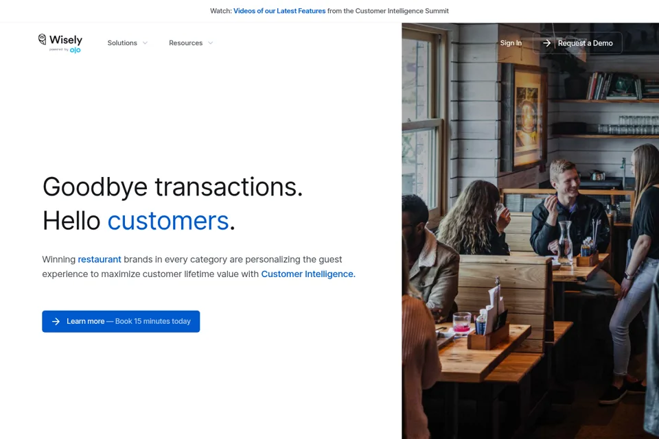 Aperçu de la landing page