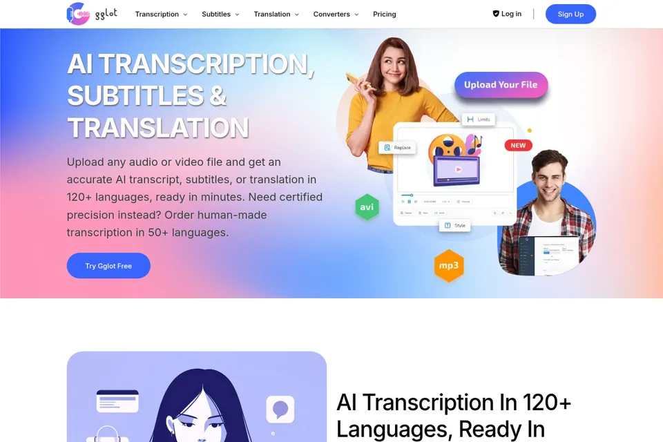 Aperçu de la landing page