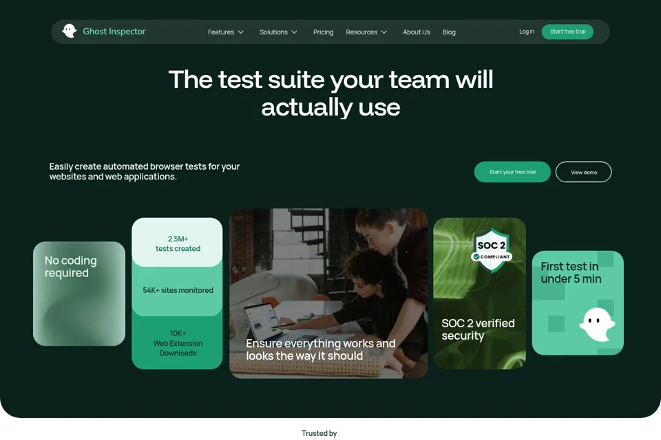 Landing page preview
