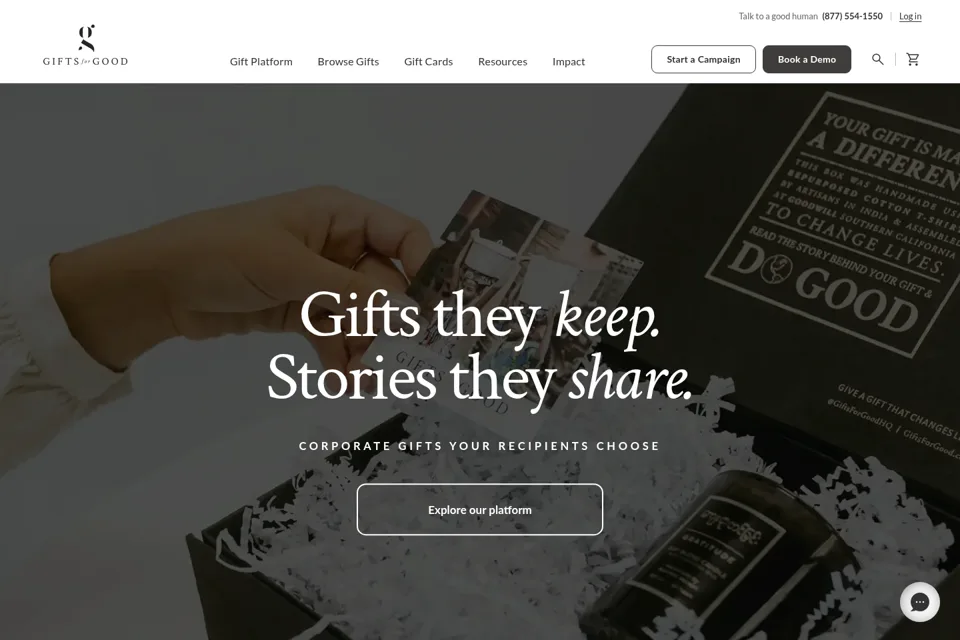 Aperçu de la landing page