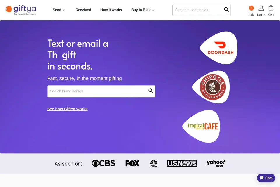 Aperçu de la landing page