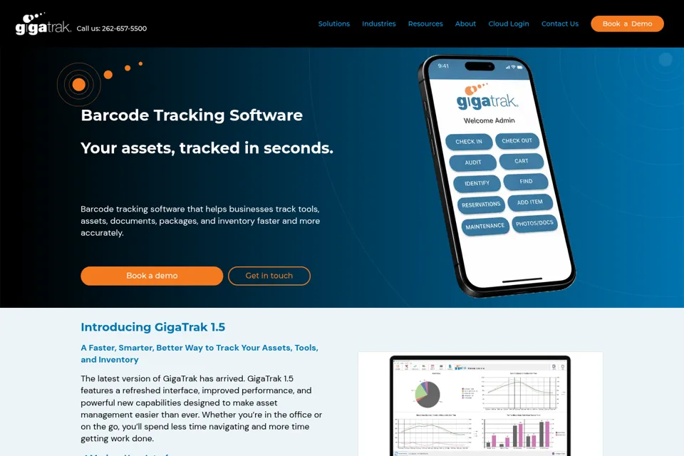 Aperçu de la landing page