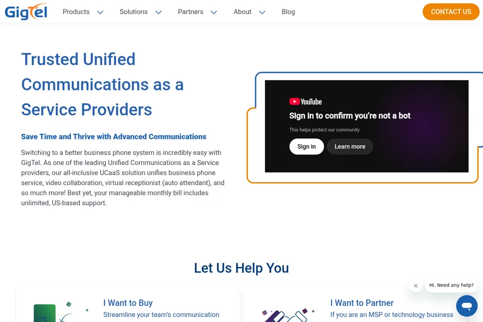 Aperçu de la landing page