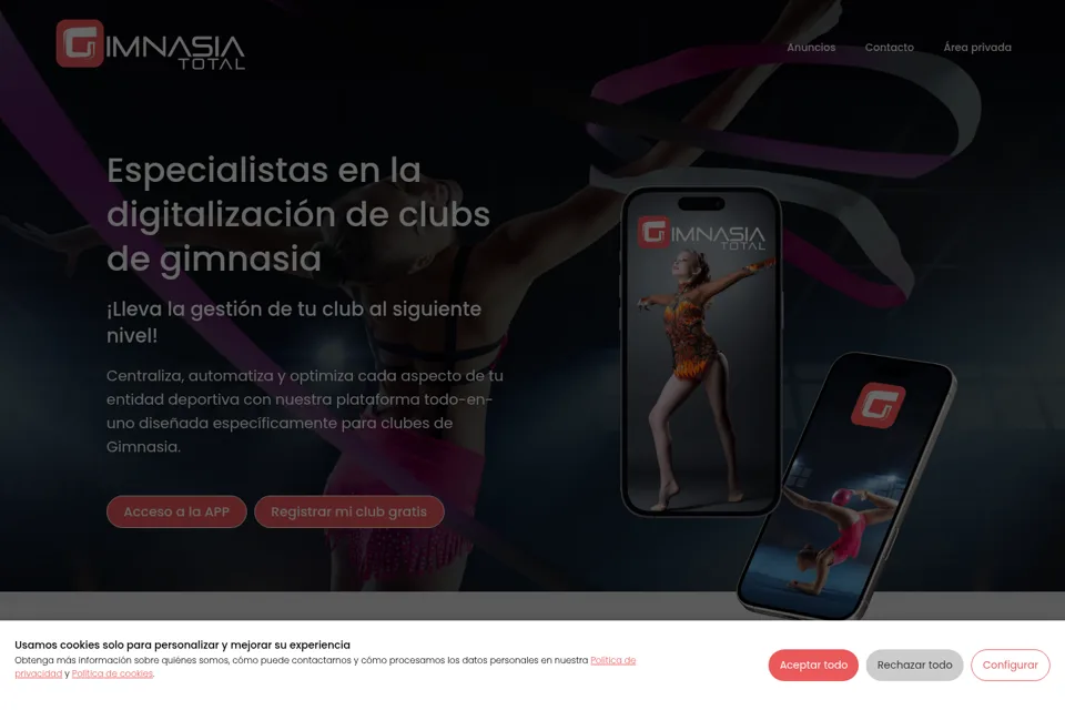 Aperçu de la landing page