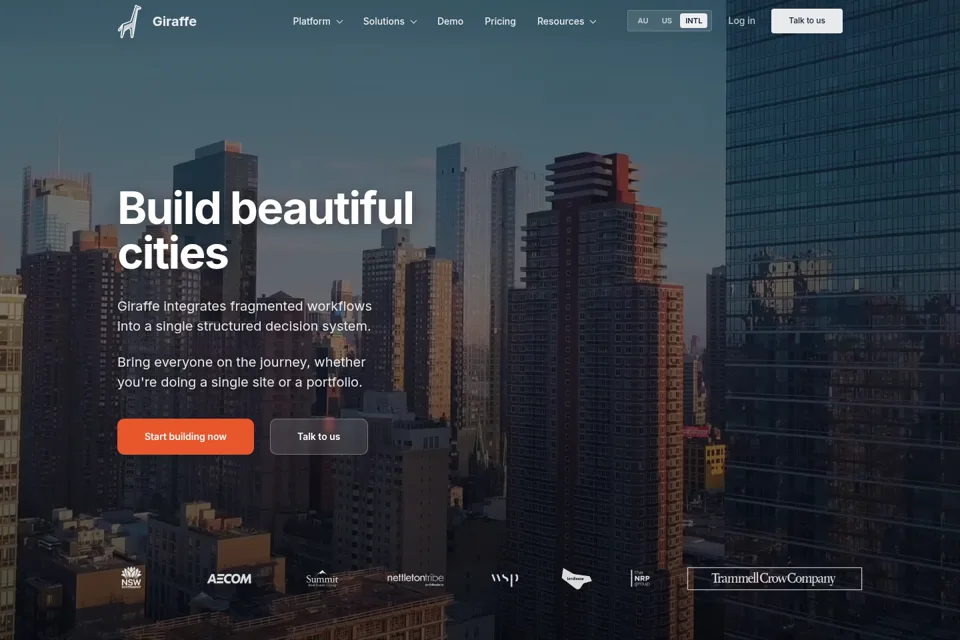 Aperçu de la landing page