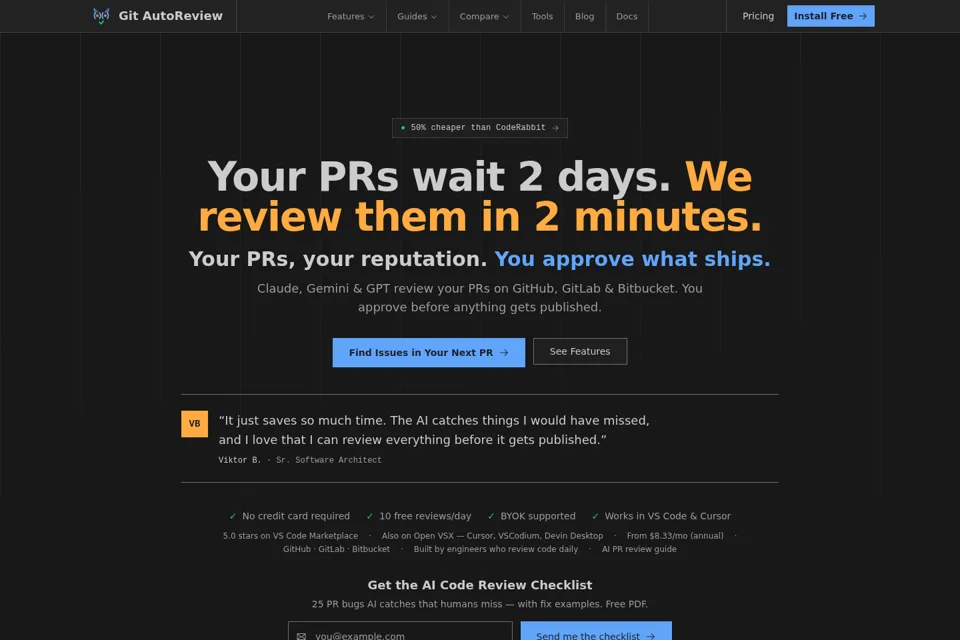 Landing page preview