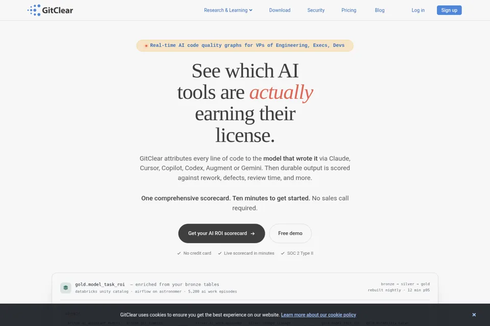 Aperçu de la landing page