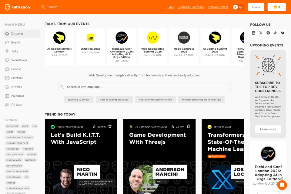 Landing page preview