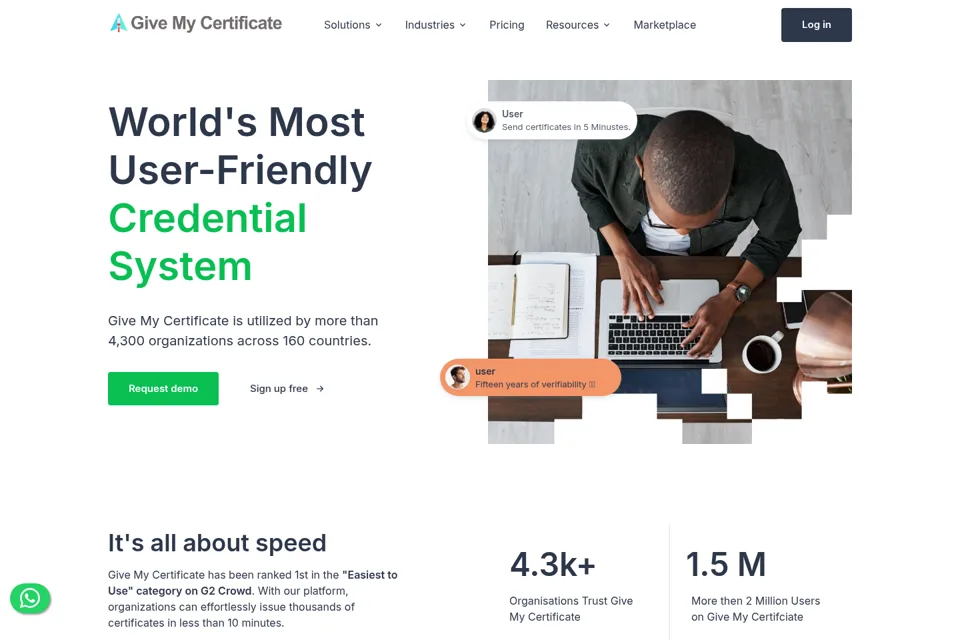 Landing page preview