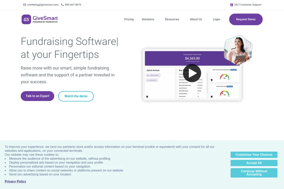 Landing page preview