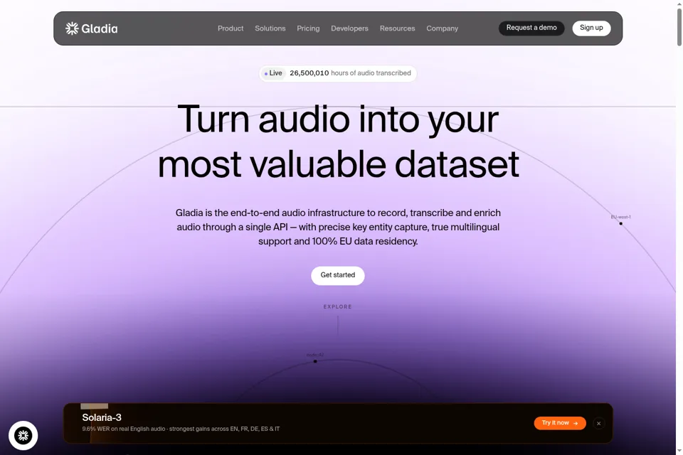 Aperçu de la landing page