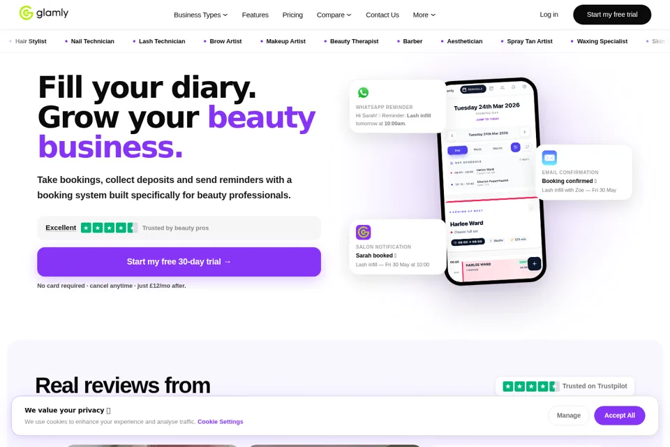 Landing page preview