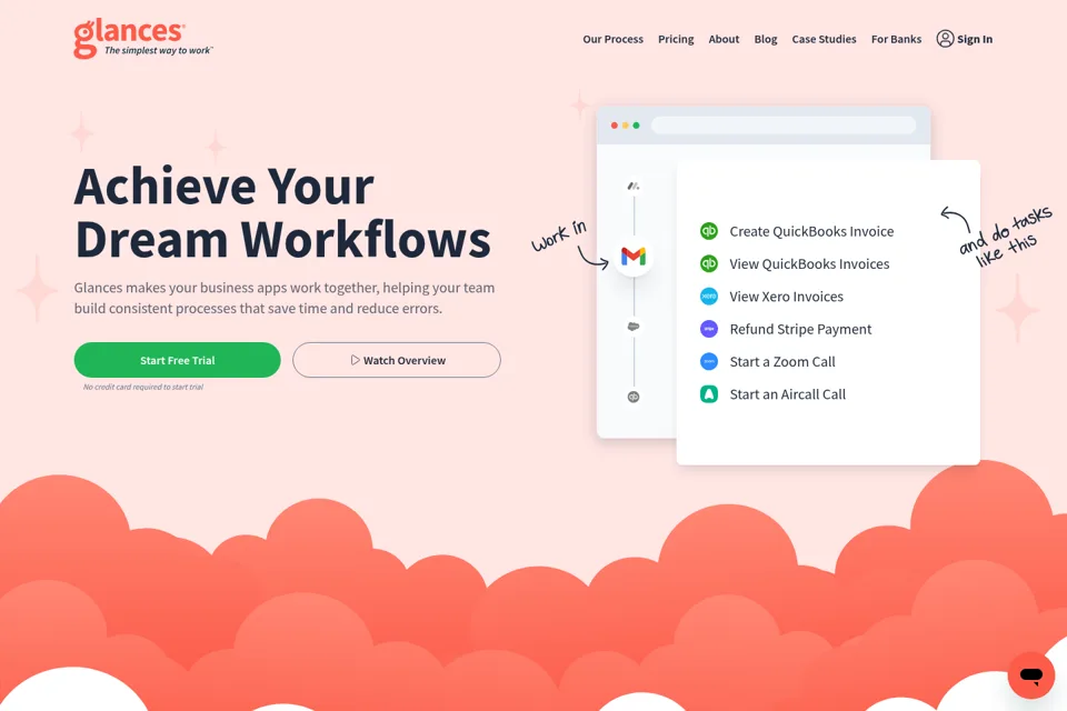 Aperçu de la landing page