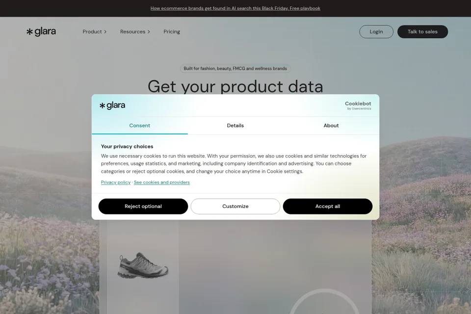 Aperçu de la landing page