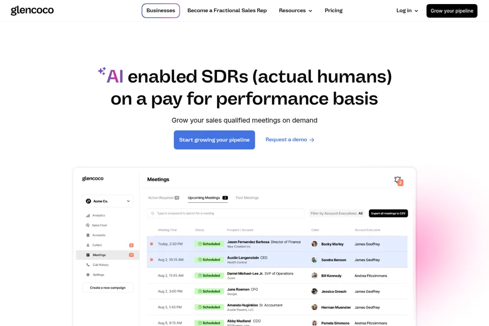 Landing page preview