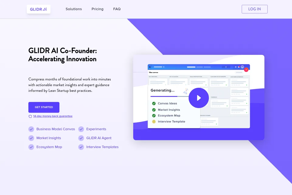 Aperçu de la landing page