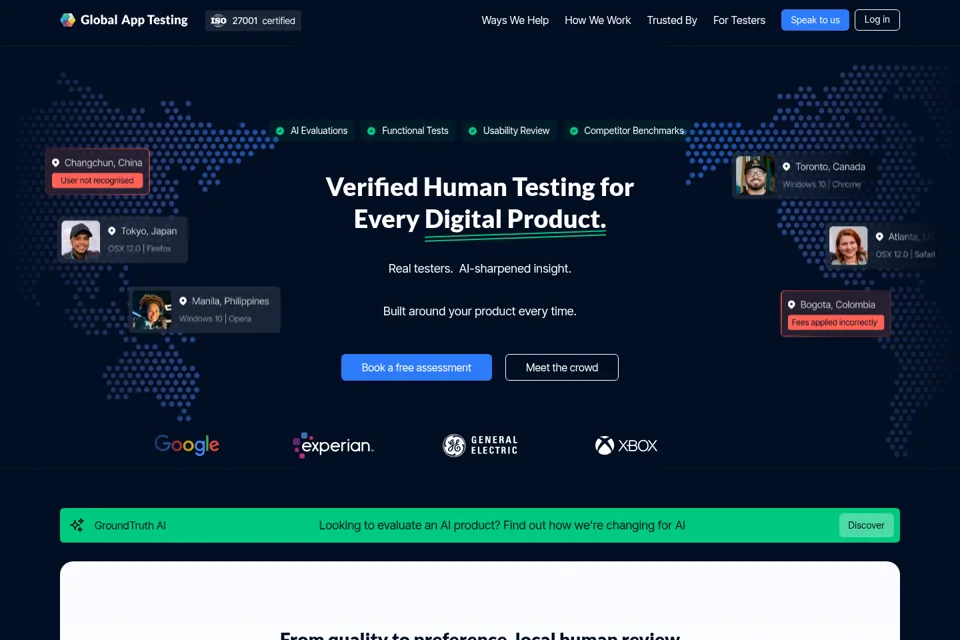 Landing page preview