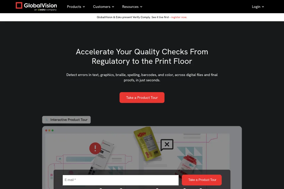 Aperçu de la landing page