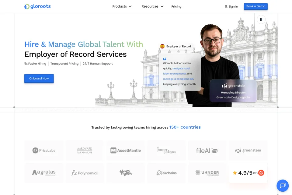 Landing page preview