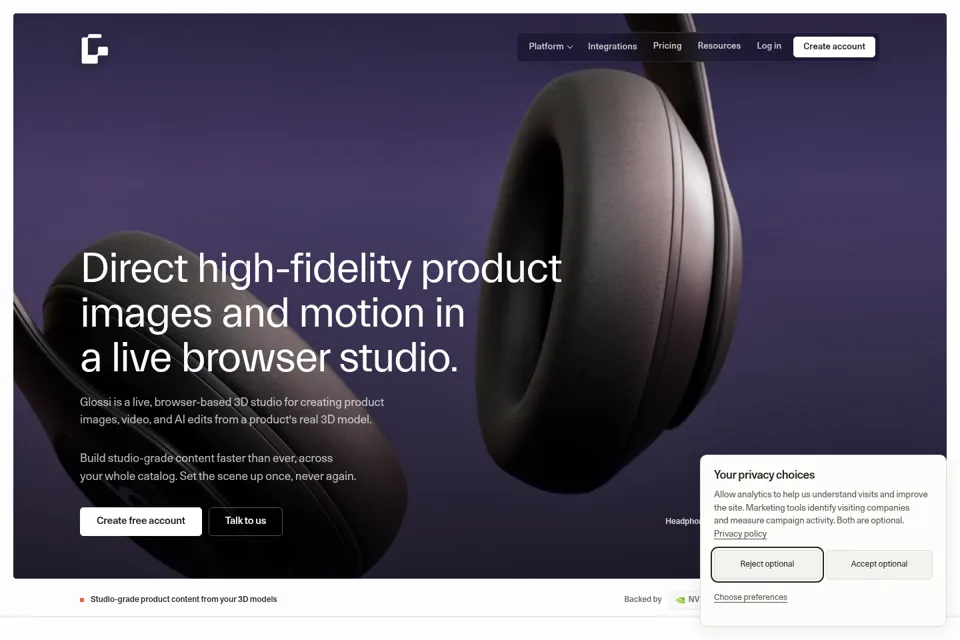 Aperçu de la landing page