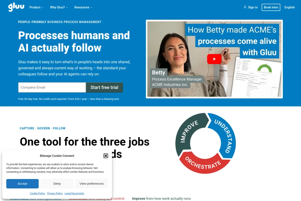 Aperçu de la landing page