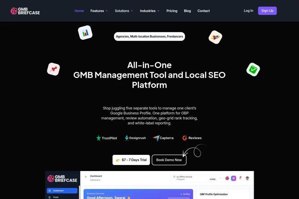 Aperçu de la landing page