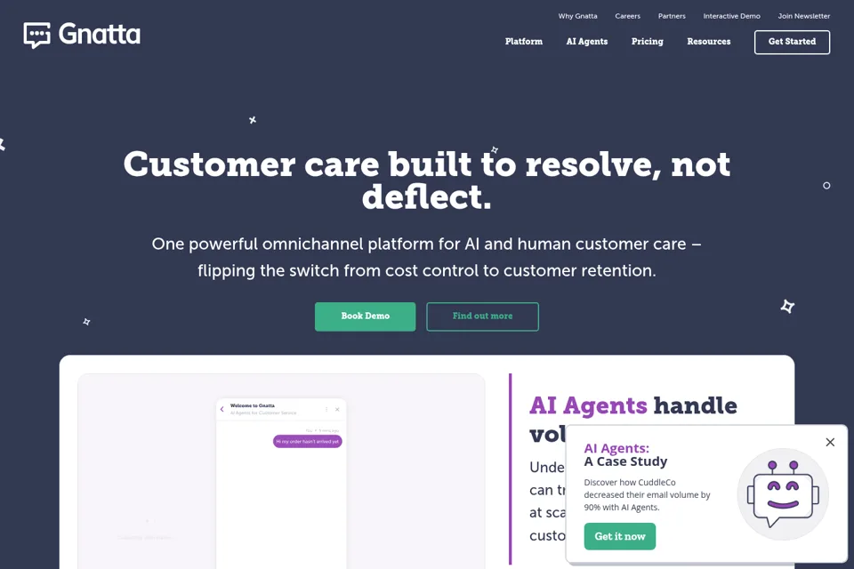 Aperçu de la landing page