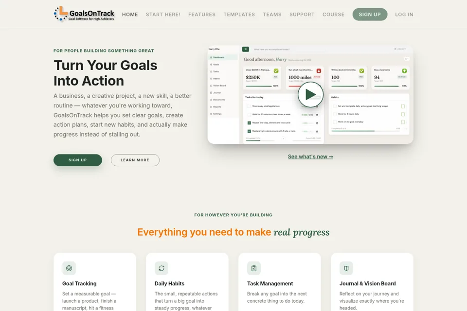 Landing page preview