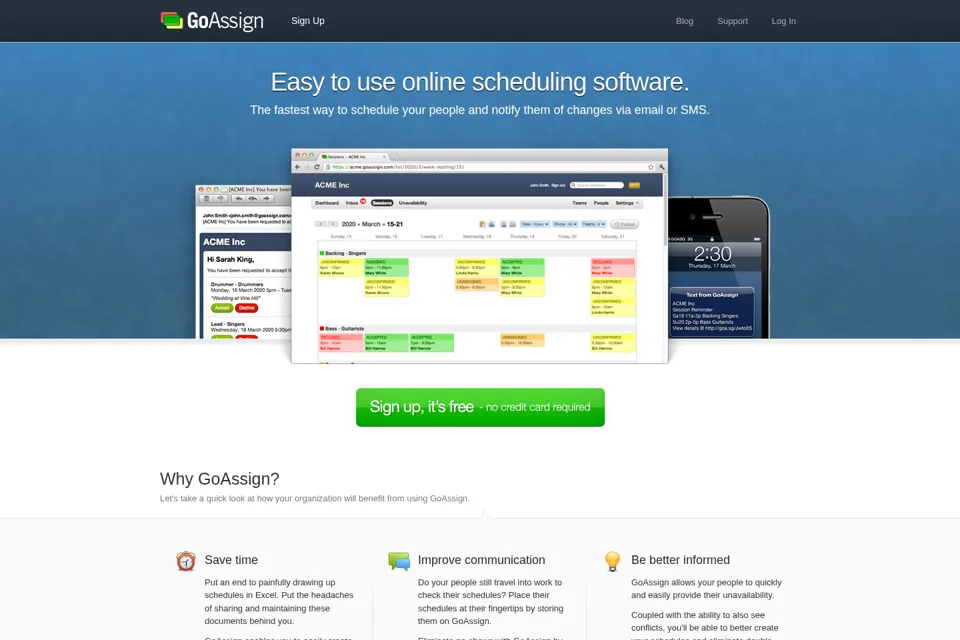 Landing page preview