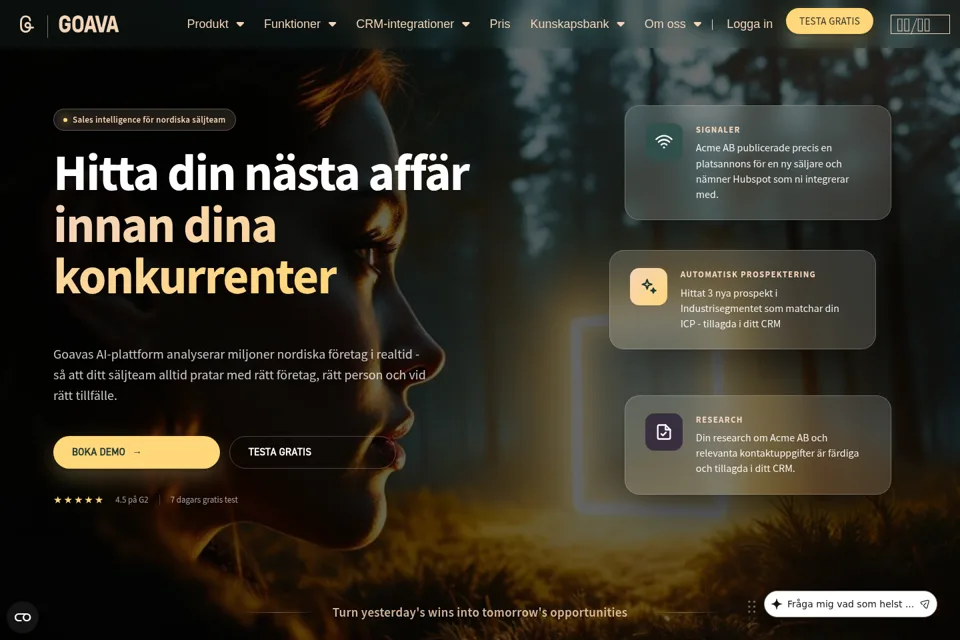 Landing page preview