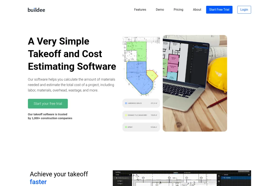 Aperçu de la landing page