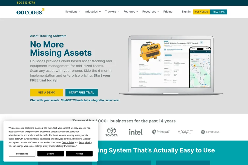 Aperçu de la landing page