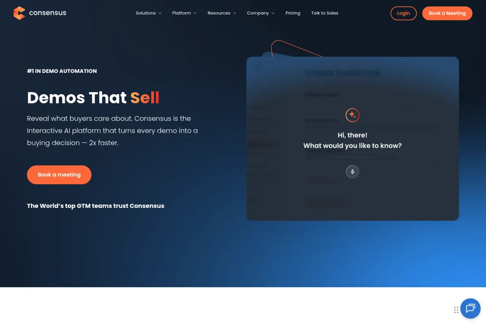 Aperçu de la landing page