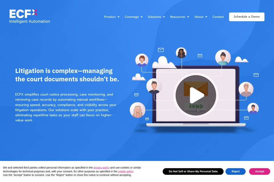 Aperçu de la landing page