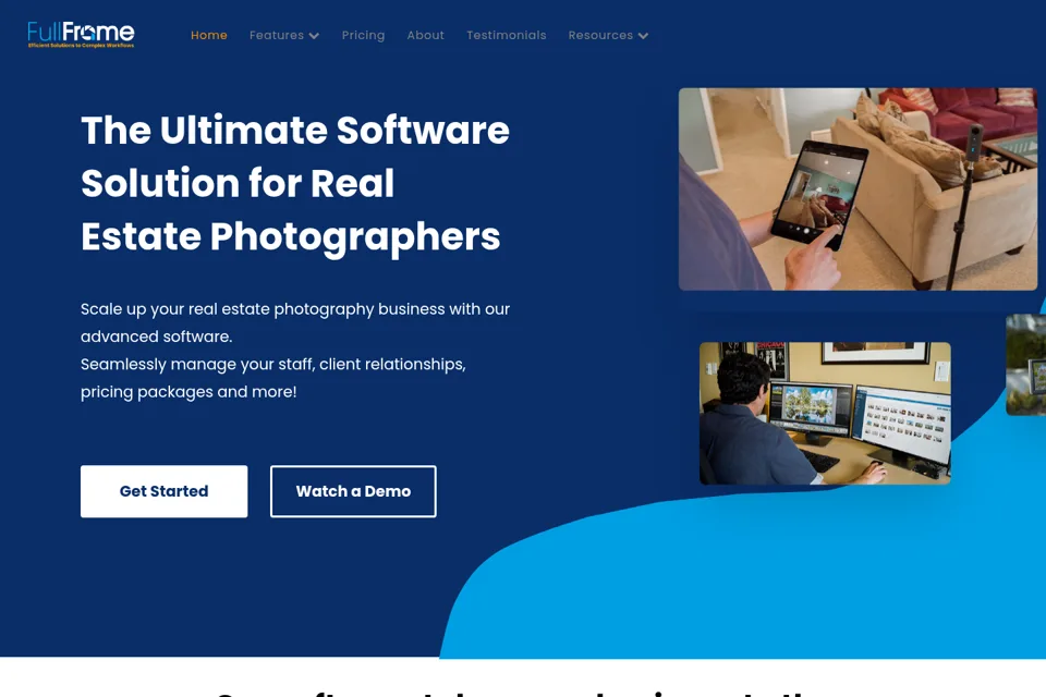 Aperçu de la landing page