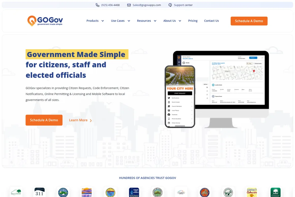Aperçu de la landing page