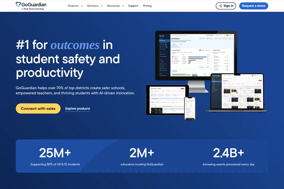 Aperçu de la landing page