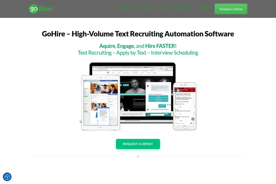 Aperçu de la landing page
